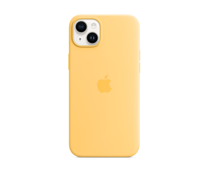 Etui do telefonów Apple Silikonowe etui z MagSafe iPhone 14 Plus zółte